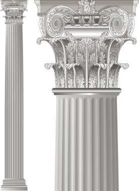 Set classic columns clipart