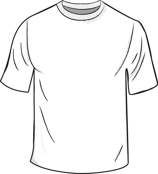 Wit t-shirt ontwerpsjabloon — Stockvector