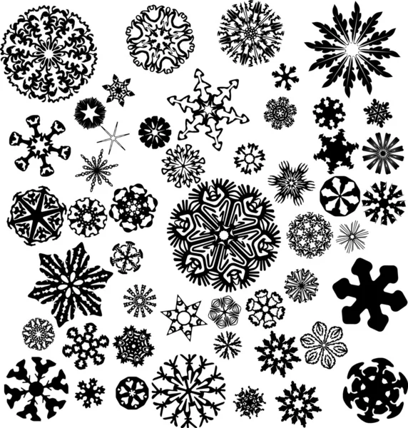 Snowflakes set — Stock Vector