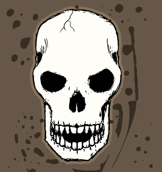 Zwarte schedel — Stockvector