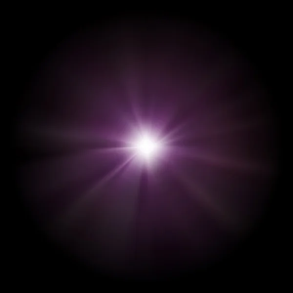 Векторная иллюстрация яркой сверкающей звезды в открытом космосе — стоковый вектор