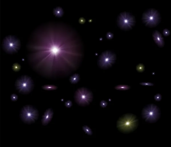Illustration vectorielle du ciel nocturne avec des étoiles — Image vectorielle
