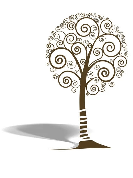 Swirl tree — Stock Vector