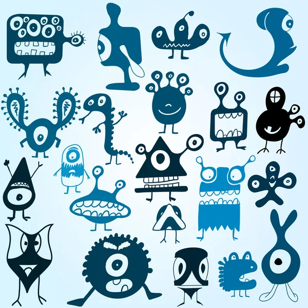 stock vector Monsters set