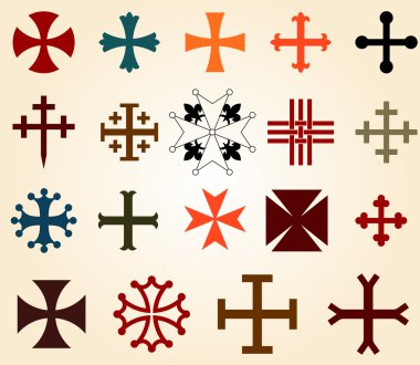 Crosses set clipart