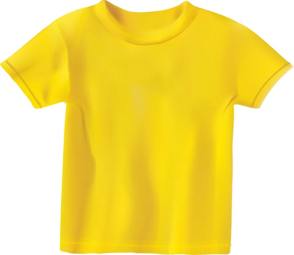 Geel t-shirt ontwerpsjabloon — Stockvector