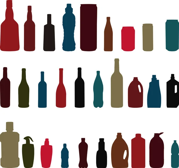 stock vector Set of bottles