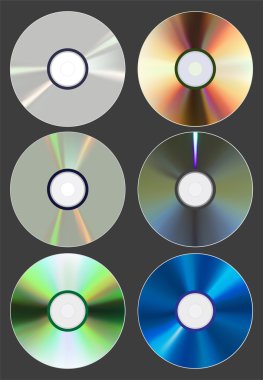 Set of discs. clipart