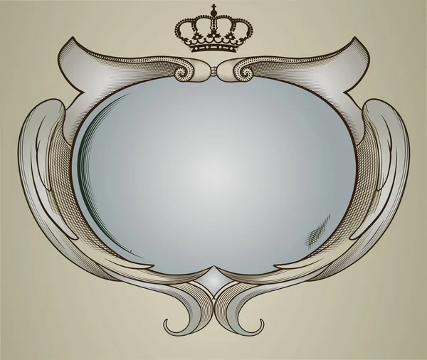 Barokke spiegel — Stockvector