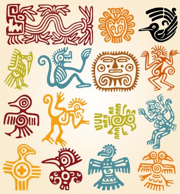 Set - mexican symbols clipart