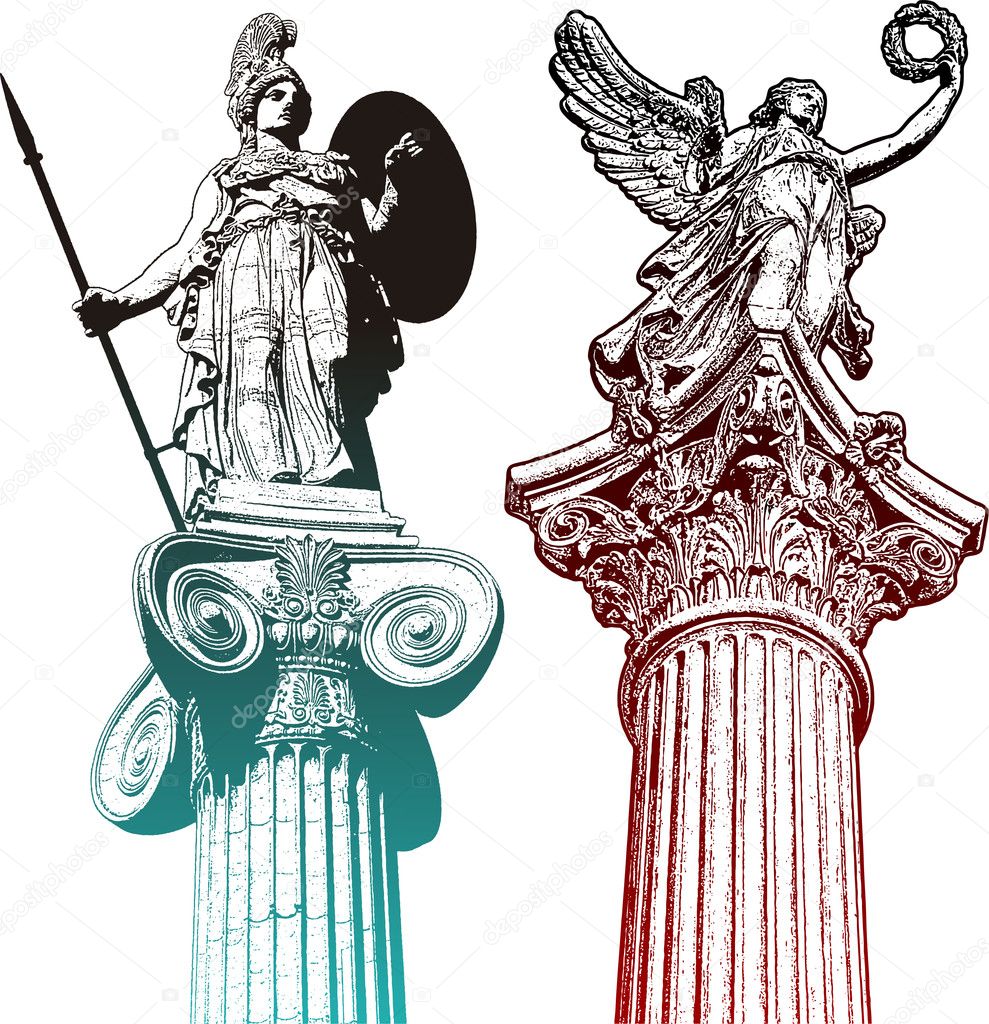 Mytologic statues