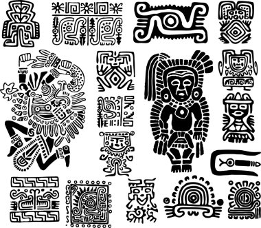 Set mexican symbols clipart