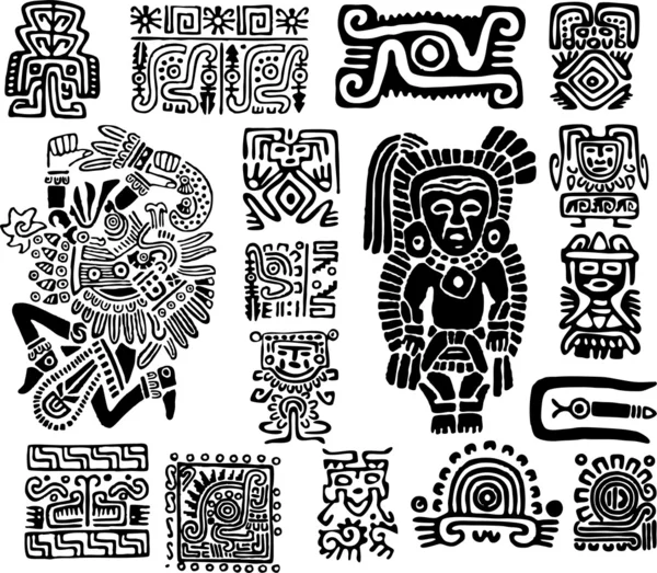 Mexicaanse symbolen instellen — Stockvector