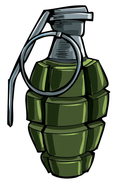 stock vector Cartoon drawing of a hand grenade