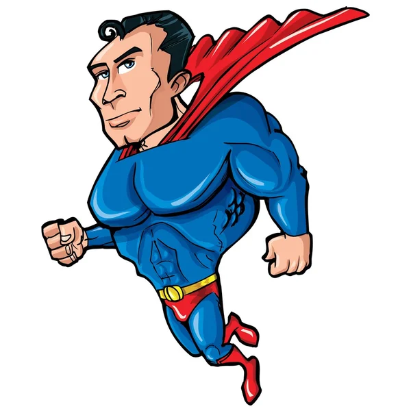 Superhero with cape flying up — Stock Vector © antonbrand #7902843