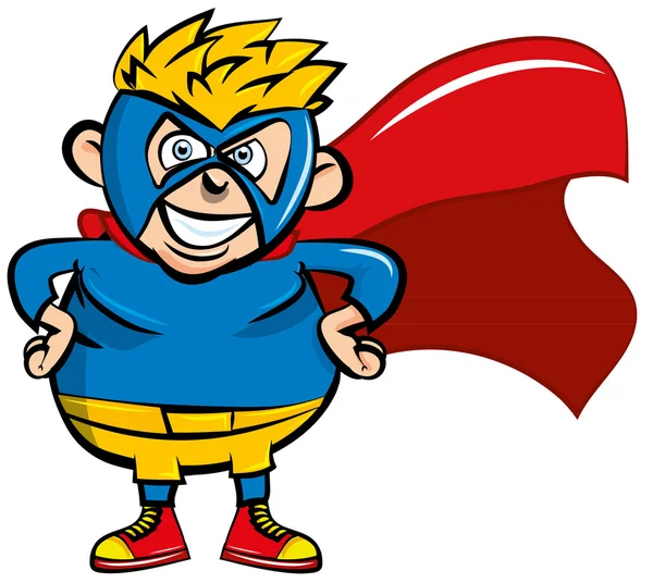 Χαριτωμένο κινούμενα superboy — Διανυσματικό Αρχείο