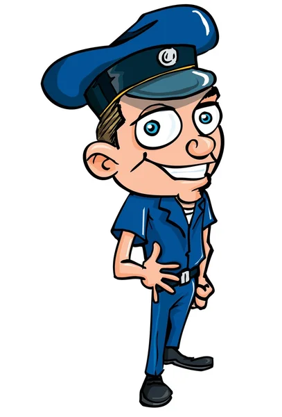 Cute cartoon politieagent — Stockvector