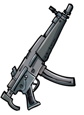 Illustration of an automatic rifle clipart