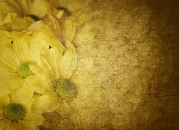 Yellow floral grunge texture — Stock Photo, Image