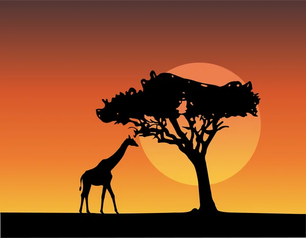 stock vector Africa landscape - vector