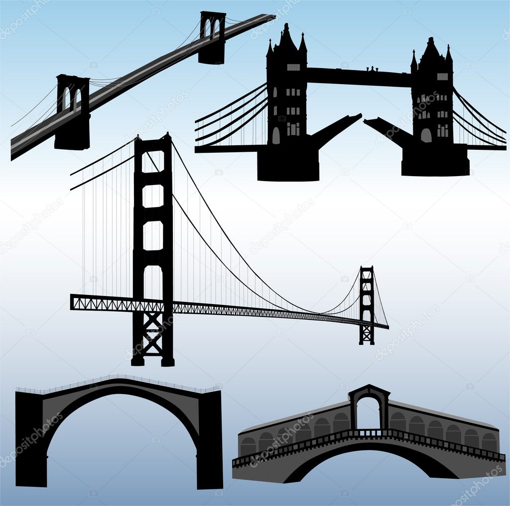 Bridges collection - vector