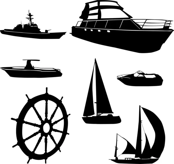 stock vector Boats silhouettes - vector