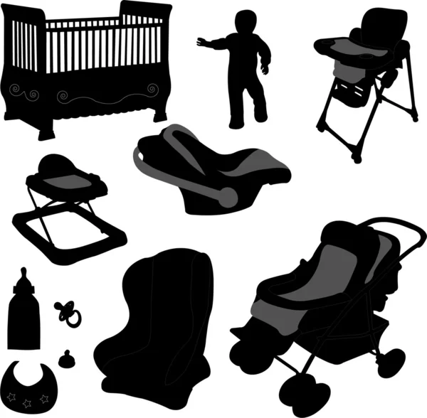 stock vector Baby equipments - vector