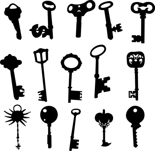 Keys, collectie - vector Rechtenvrije Stockillustraties
