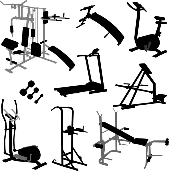 Équipement de gymnastique - vecteur — Image vectorielle
