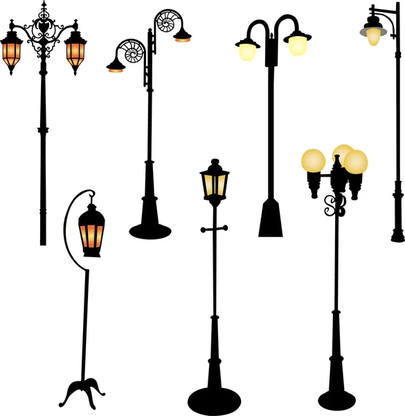Уличная лампа - вектор — стоковый вектор