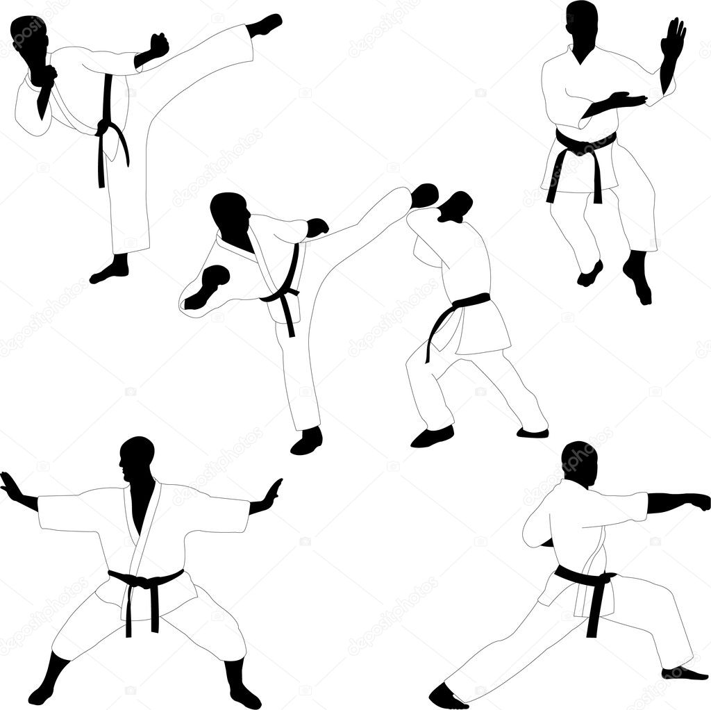 Karate collection - vector — Stock Vector © olivera #9892976