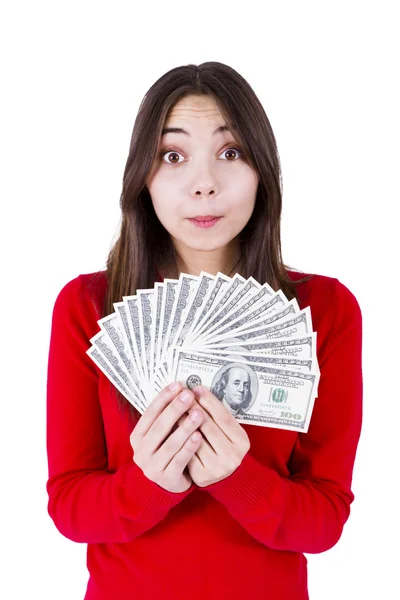Surprised With the Money — Stock Photo, Image