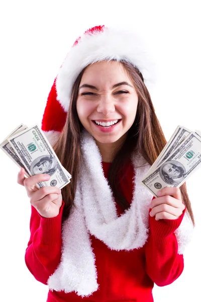 Santa przyniósł banknotów — Zdjęcie stockowe