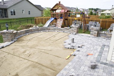 Paving the Patio clipart