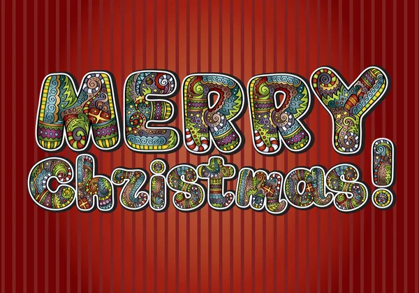 Congratulation card "Merry Christmas!" — Stock Vector