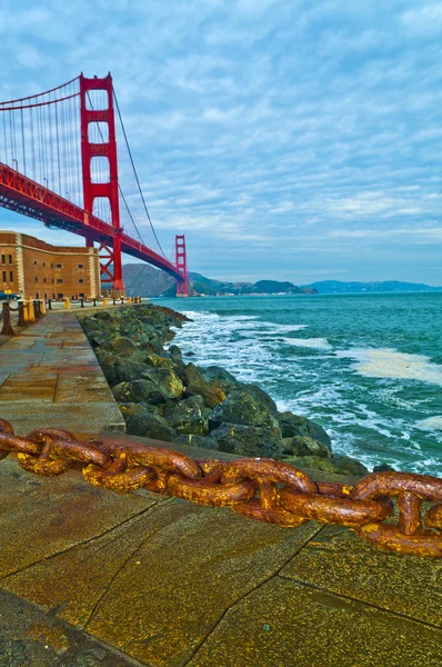 Golden Gate-híd az erőd pontján — Stock Fotó