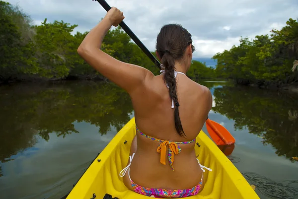 Kayaking Girl — Stock Photo, Image