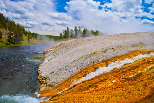 Rio Firehole Yellowstone — Fotografia de Stock