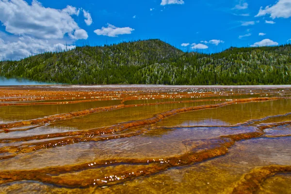 แกรนด์เรือนจําฤดูใบไม้ผลิ Yellowstone — ภาพถ่ายสต็อก