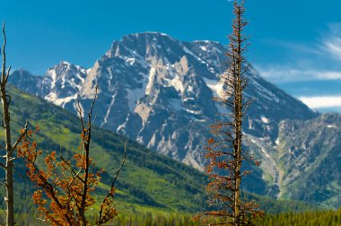 gün batımında Grand tetons