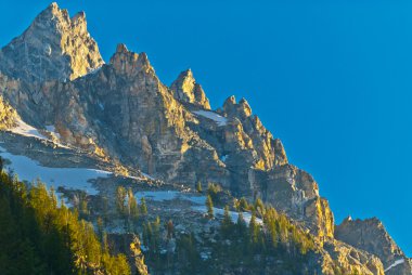 gün batımında Grand tetons