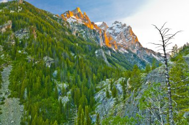 gün batımında Grand tetons