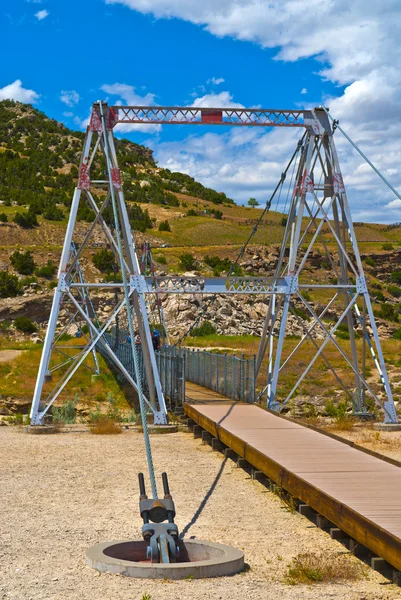 stock image Swinging Suspension Bridge Thermopolis