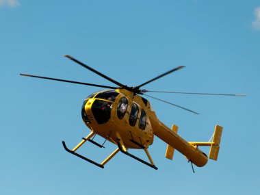 Tourist helcopter in flight clipart