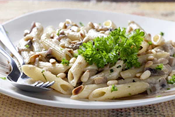 stock image Vegetarian Pasta With Mushrooms