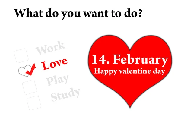 Happy valentine day 14 February — Stock Photo, Image