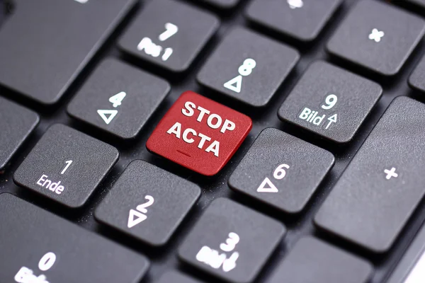 Зупинити Acta клавіатури — стокове фото