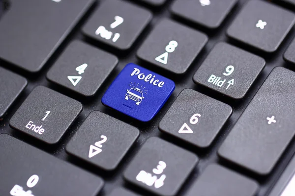 Police keyboard — Stock Photo, Image