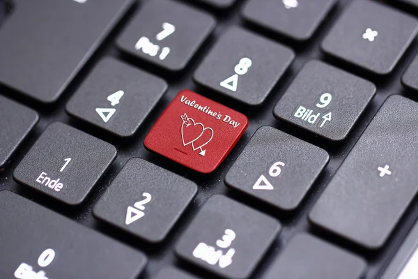 Valentine keyboard — Stock Photo, Image