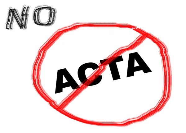 stock image Stop ACTA